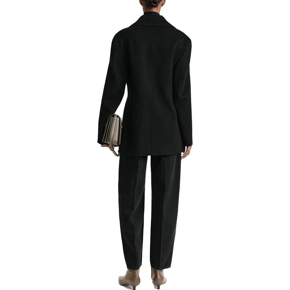 Purchase (W) TOTEME Chaqueta Abrigo Negra de Doble Botonadura y Manga Larga Casual 234WRTWOU101FB0006001