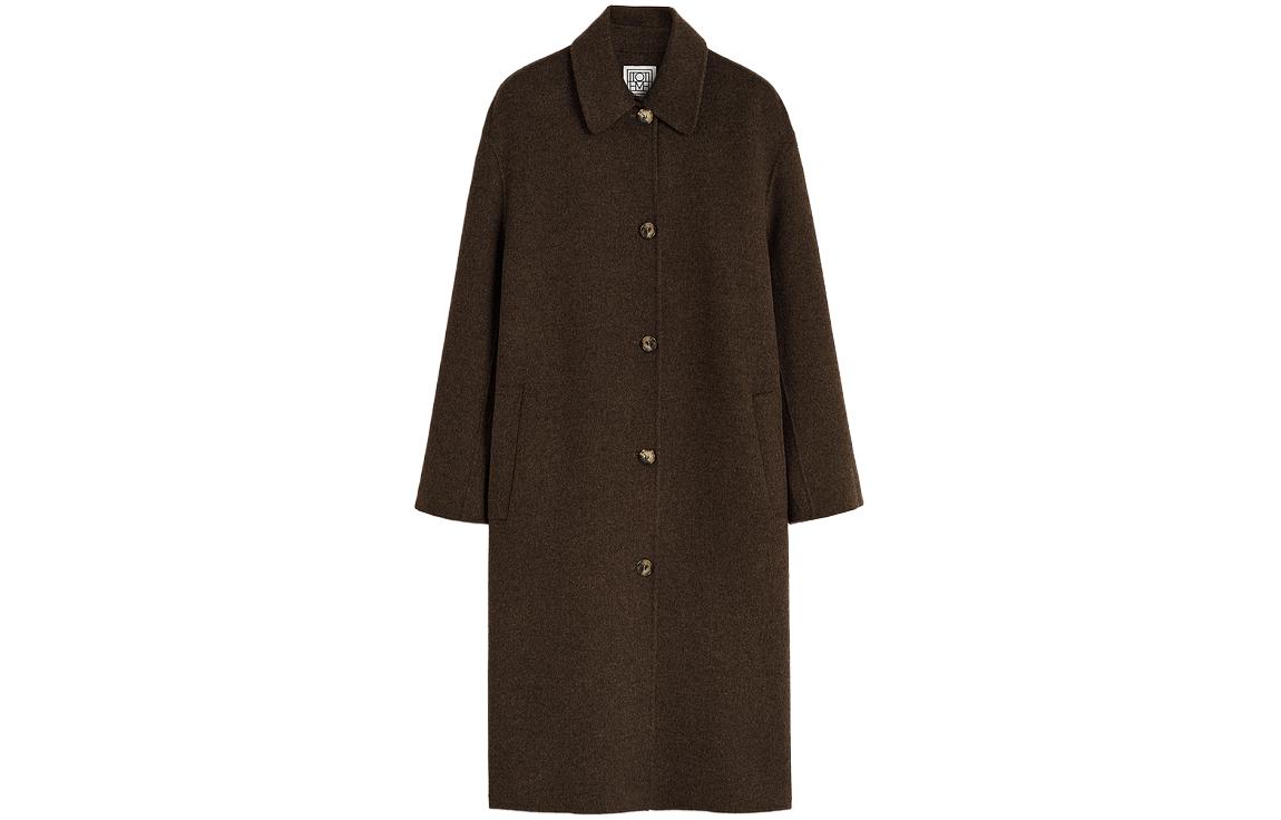 Order (W) TOTEME 巧克力混色中長羊毛大衣 234WRTWOU012FB0006021