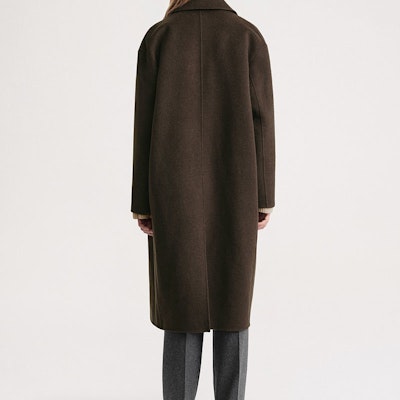 (W) TOTEME 巧克力混色中長羊毛大衣 234WRTWOU012FB0006021 Shop (W) TOTEME 巧克力混色中長羊毛大衣 234WRTWOU012FB0006021