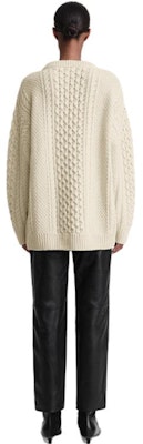 (W) TOTEME 粗针扭花圆领毛衣 - 奶油色 234WRTWTP156YA0012055 Shop (W) TOTEME 粗针扭花圆领毛衣 - 奶油色 234WRTWTP156YA0012055