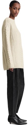 (W) TOTEME 粗针扭花圆领毛衣 - 奶油色 234WRTWTP156YA0012055 Purchase (W) TOTEME 粗针扭花圆领毛衣 - 奶油色 234WRTWTP156YA0012055