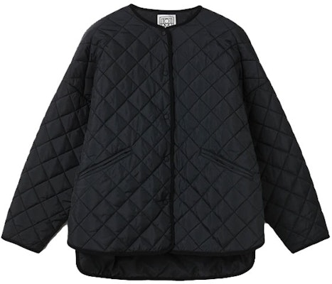 (W) TOTEME 經典寬鬆黑色棉質絎縫冬季外套. 211177732200 Order (W) TOTEME 經典寬鬆黑色棉質絎縫冬季外套. 211177732200