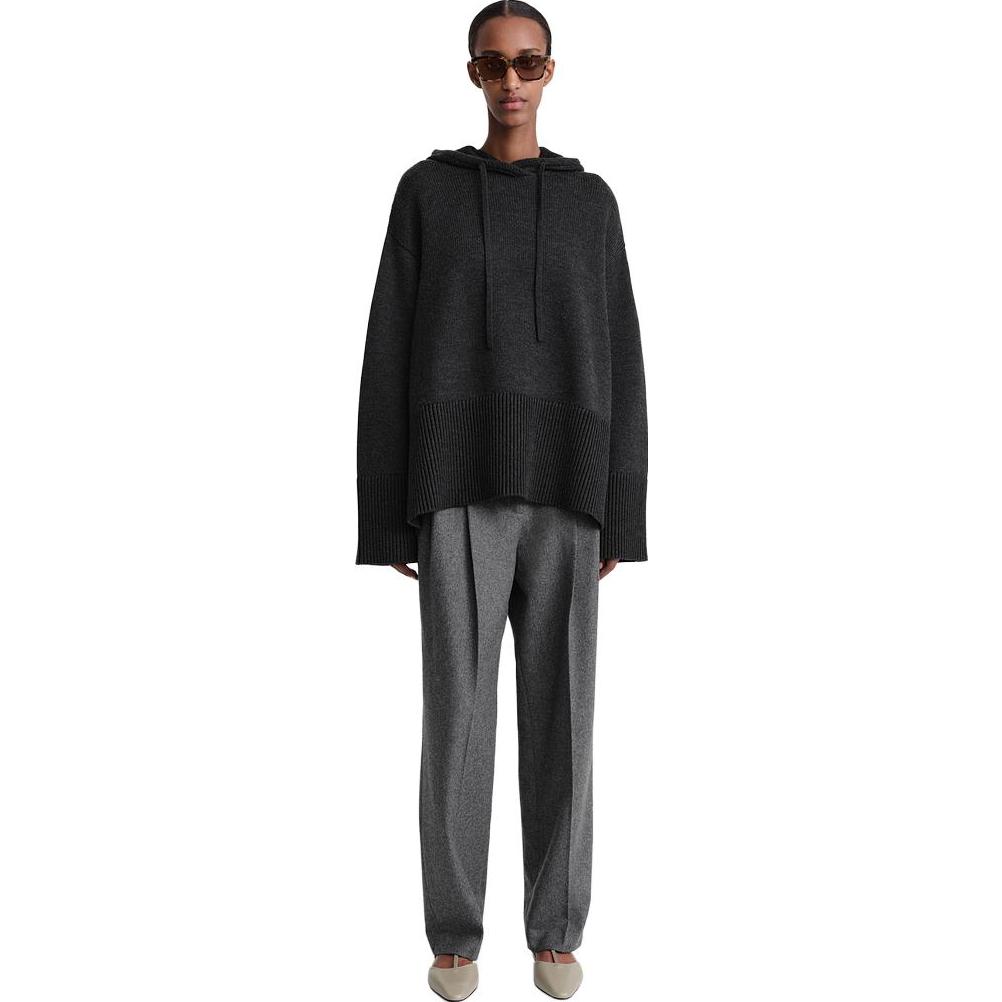 Lookbook (W) TOTEME 經典羅紋針織連帽毛衣-石楠灰 234WRTWTP166YA0008019