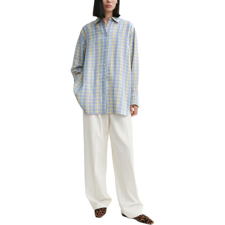 Lookbook (W) TOTEME 仿舊格紋長袖扣襯衫 243WRT1415FB0201193