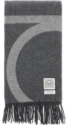 (W) Toteme 时尚字母流苏印花羊毛围巾 - 灰色 214882807942 Buy (W) Toteme 时尚字母流苏印花羊毛围巾 - 灰色 214882807942