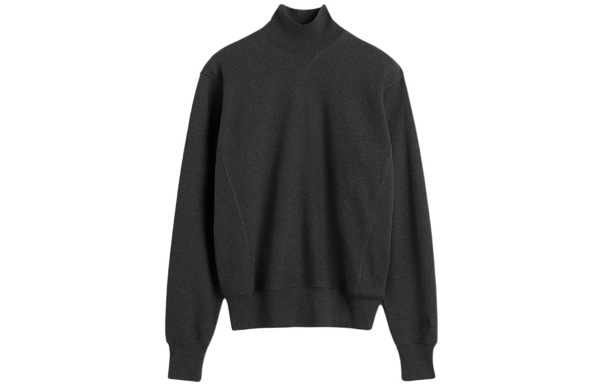 Order (W) TOTEME Sweater Leher Tinggi Kelabu dengan Sulaman Huruf. 241WRT1413FB0141019