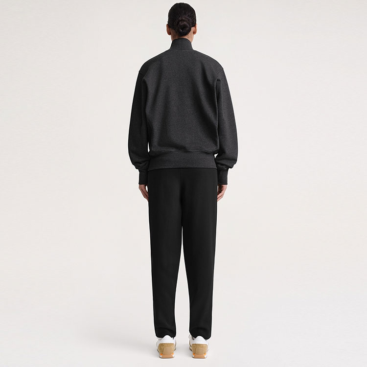 Shop (W) TOTEME Sweater Leher Tinggi Kelabu dengan Sulaman Huruf. 241WRT1413FB0141019