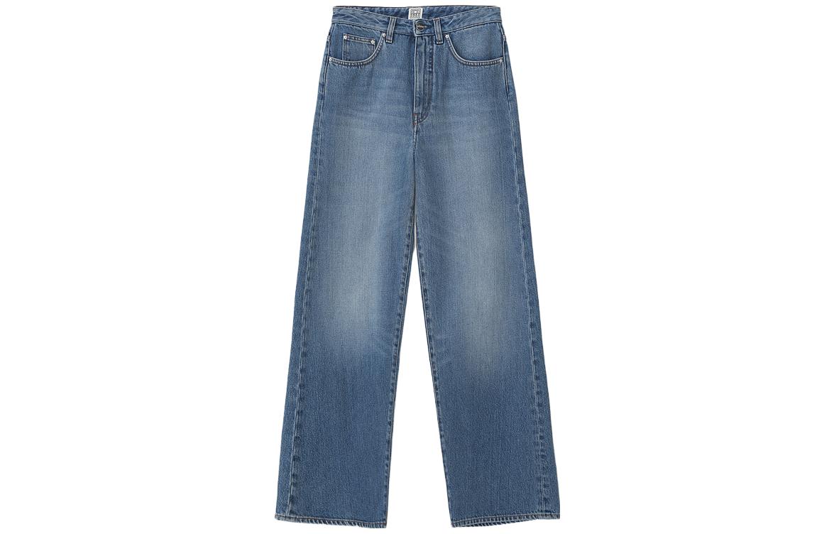 (Women) TOTEME  High-Waist Flare Cropped Jeans Washed Blue. 201230740405