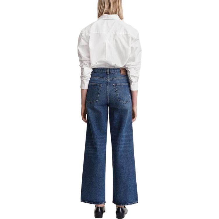 Shop (W) TOTEME 高腰喇叭微短牛仔褲洗舊藍色 201230740405