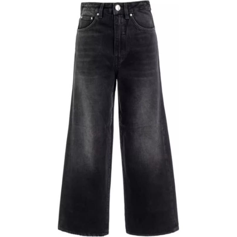 (Women) TOTEME  High-Waist Straight-Leg Jeans Black 241WRB2375FB0046068