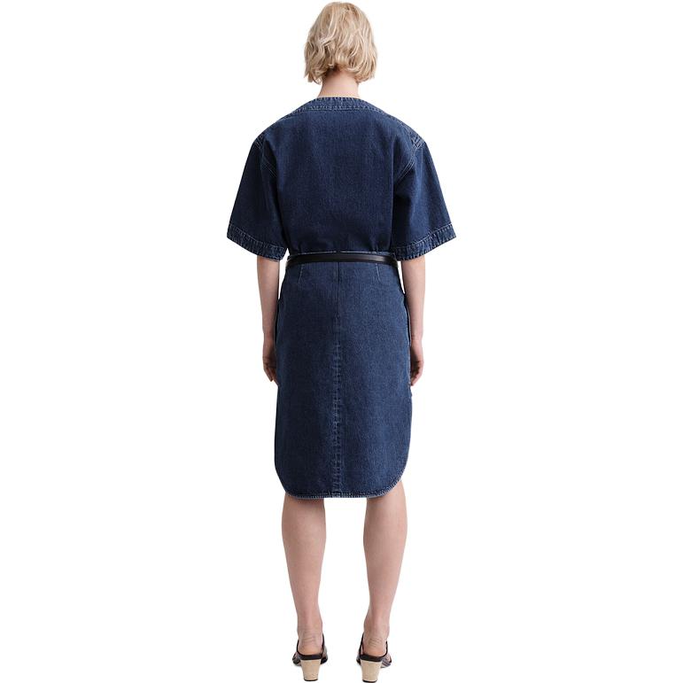 Shop (W) TOTEME 高腰极简牛仔弧形下摆长裙 2332054741404