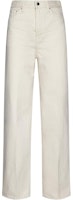 (Women) TOTEME High-Waisted Wide-Leg White Jeans with Zip Detail. 242WRB2429FB008332116 (Women) TOTEME High-Waisted Wide-Leg White Jeans with Zip Detail. 242WRB2429FB008332116