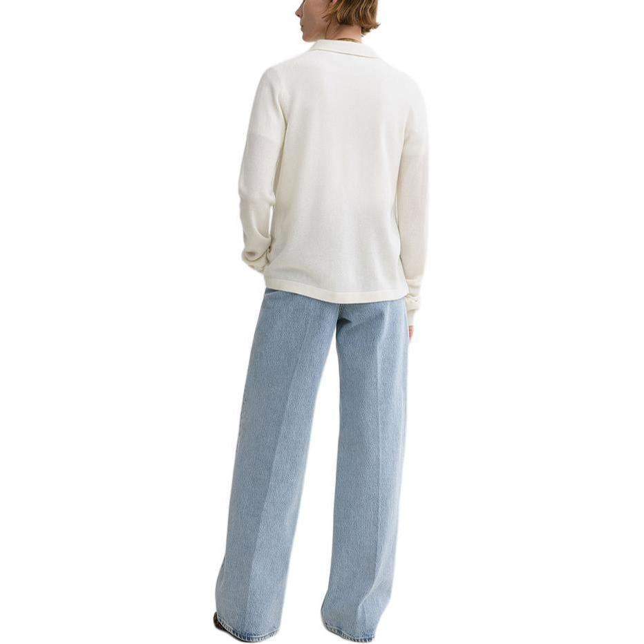 Shop (W) TOTEME 秋季24款宽松版羊绒开衫云白色。 243WRT0347YA0016187