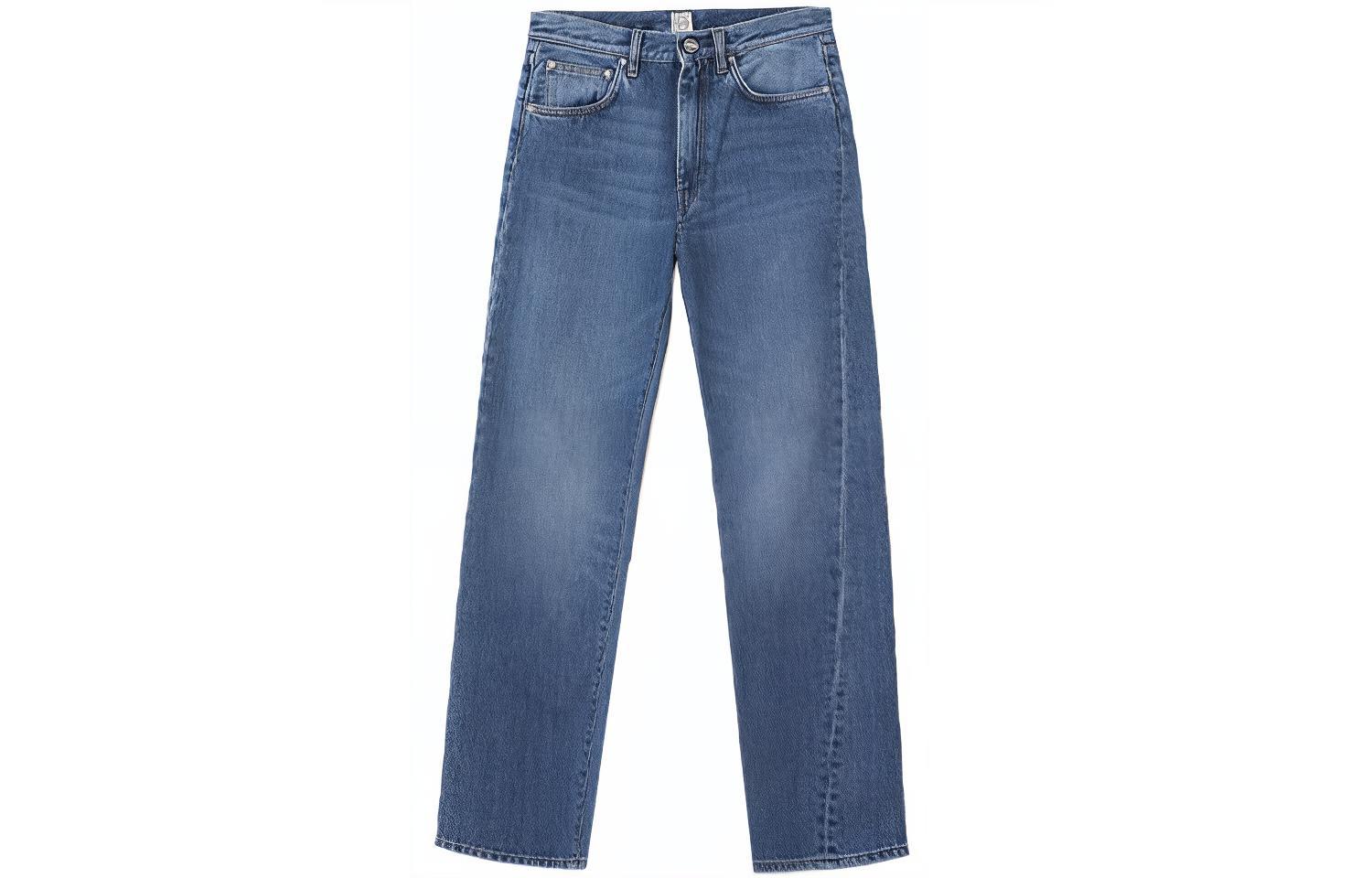 Order (W) TOTEME 中腰直筒扭边牛仔裤水洗蓝色. 211232740405