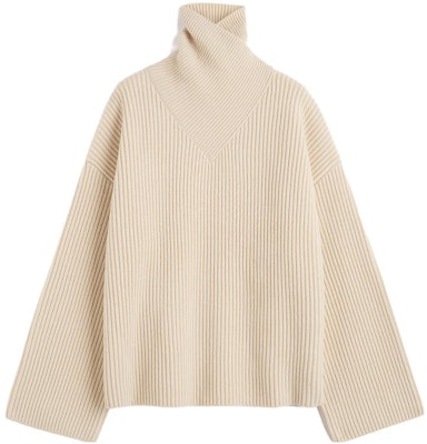 (W) TOTEME 极简主义罗纹高领毛衣 石米色 234WRTWTP160YA0007009 Buy (W) TOTEME 极简主义罗纹高领毛衣 石米色 234WRTWTP160YA0007009