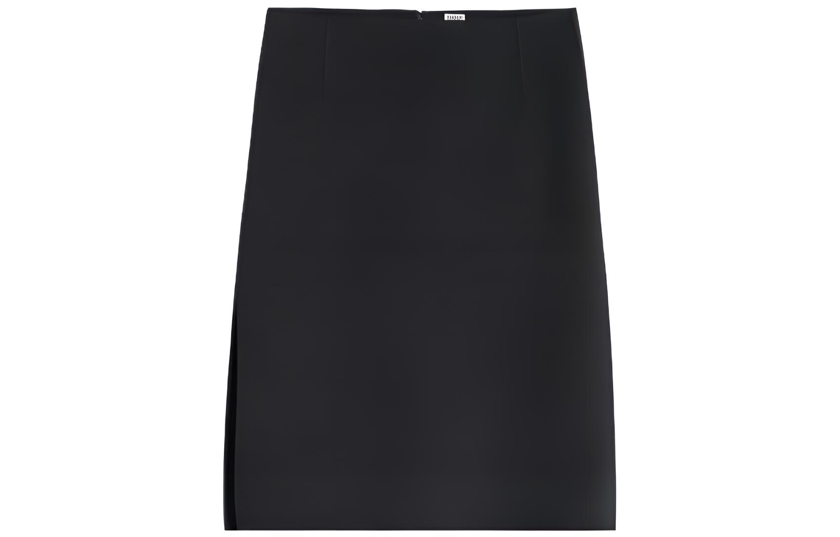 (Women) TOTEME  Navy High-Waisted Wool Felt Maxi Skirt with Side Slits. 234WRTWBM119FB0006016