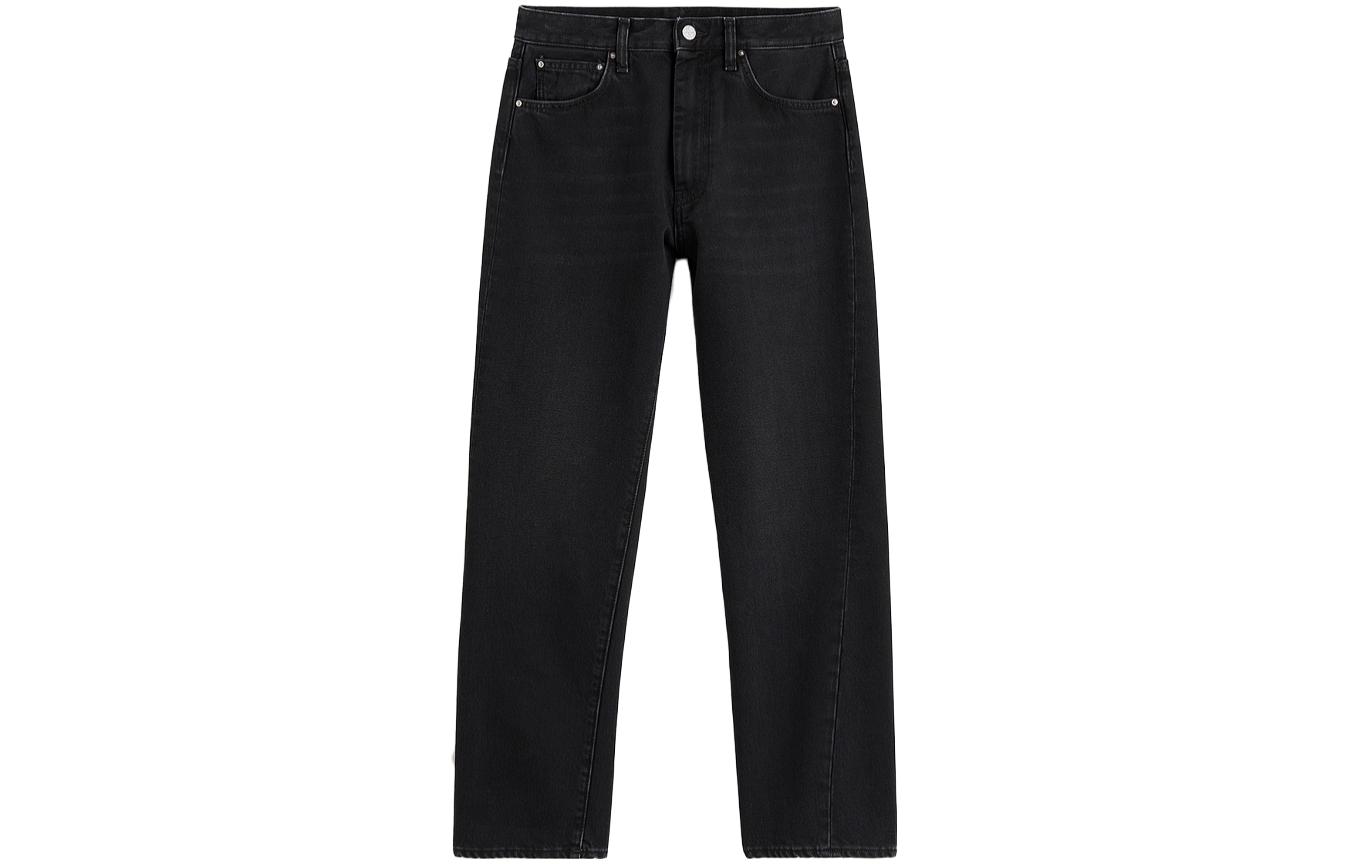 (Women) TOTEME  Original Mid-Rise Straight-Leg Jeans in Washed Black. 234232744230