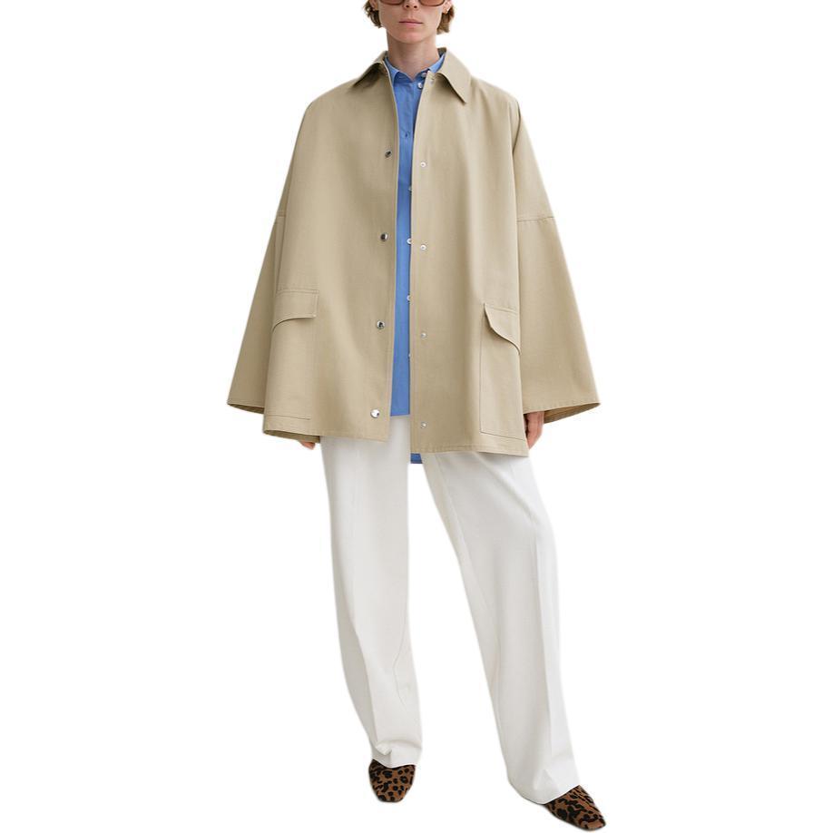 Lookbook (W) TOTEME 寬鬆扣領外套棕色 - 2024秋季系列 241WRO1050FB0103125