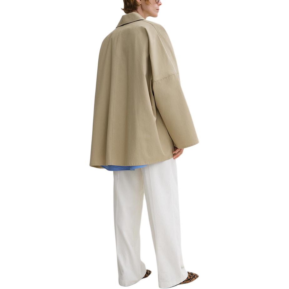 Shop (W) TOTEME 寬鬆扣領外套棕色 - 2024秋季系列 241WRO1050FB0103125