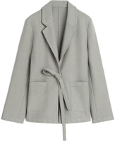 (Women) TOTEME Oversized Tie-Belt Blazer Dove White - 24 Early Fall Collection 243WRZ0042FB0189186 (Women) TOTEME Oversized Tie-Belt Blazer Dove White - 24 Early Fall Collection 243WRZ0042FB0189186