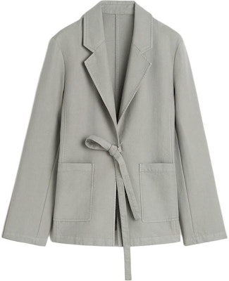 (W) Blazer Oversize con Cinturón TOTEME Blanco Paloma - Colección Otoño Adelantado 24 243WRZ0042FB0189186 Order (W) Blazer Oversize con Cinturón TOTEME Blanco Paloma - Colección Otoño Adelantado 24 243WRZ0042FB0189186