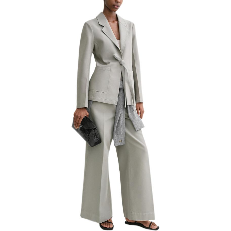 Lookbook (W) Blazer Oversize con Cinturón TOTEME Blanco Paloma - Colección Otoño Adelantado 24 243WRZ0042FB0189186