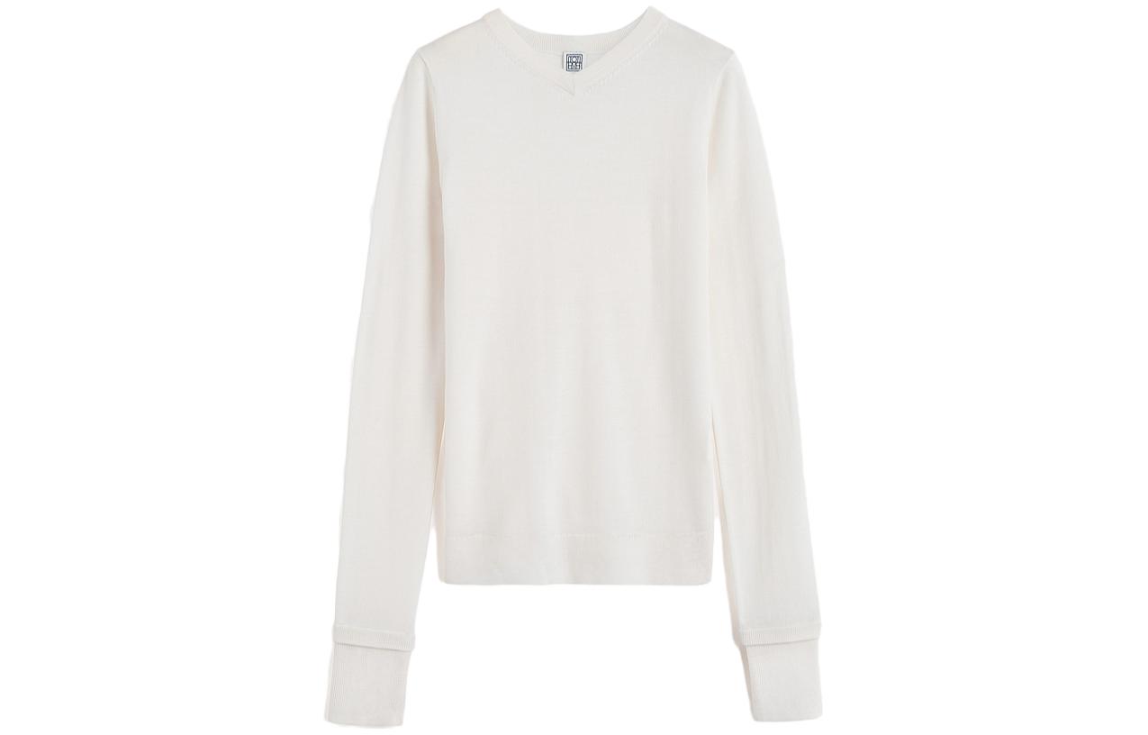 Order (W) TOTEME 纯美丽诺羊毛毛衣奶油色 234WRTWTP180YA0008055