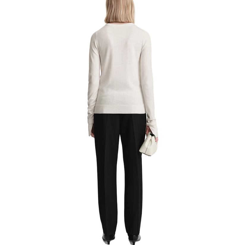 Shop (W) TOTEME 纯美丽诺羊毛毛衣奶油色 234WRTWTP180YA0008055