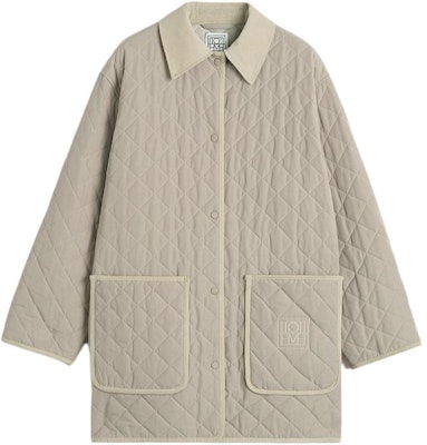 (W) TOTEME 絎縫燈芯絨飾邊谷倉外套-石灰石色 241WRO1022FB0169009 Order (W) TOTEME 絎縫燈芯絨飾邊谷倉外套-石灰石色 241WRO1022FB0169009