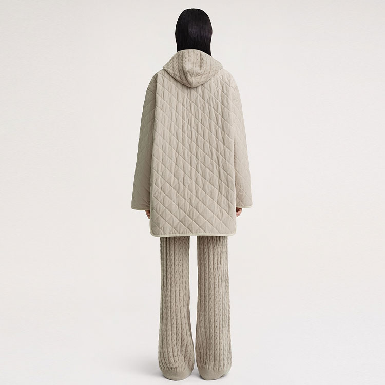 Shop (W) TOTEME 絎縫燈芯絨飾邊谷倉外套-石灰石色 241WRO1022FB0169009