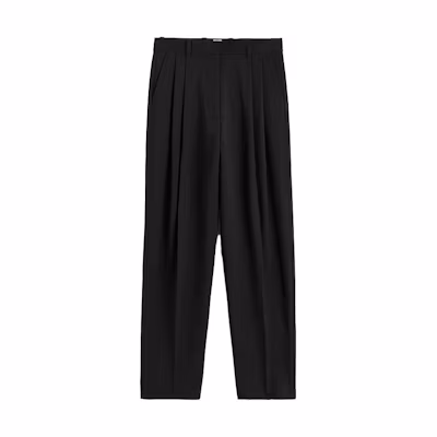 (Women) TOTEME Relaxed Low-Waist Casual Pants Black 234WRTWBM109FB0026001