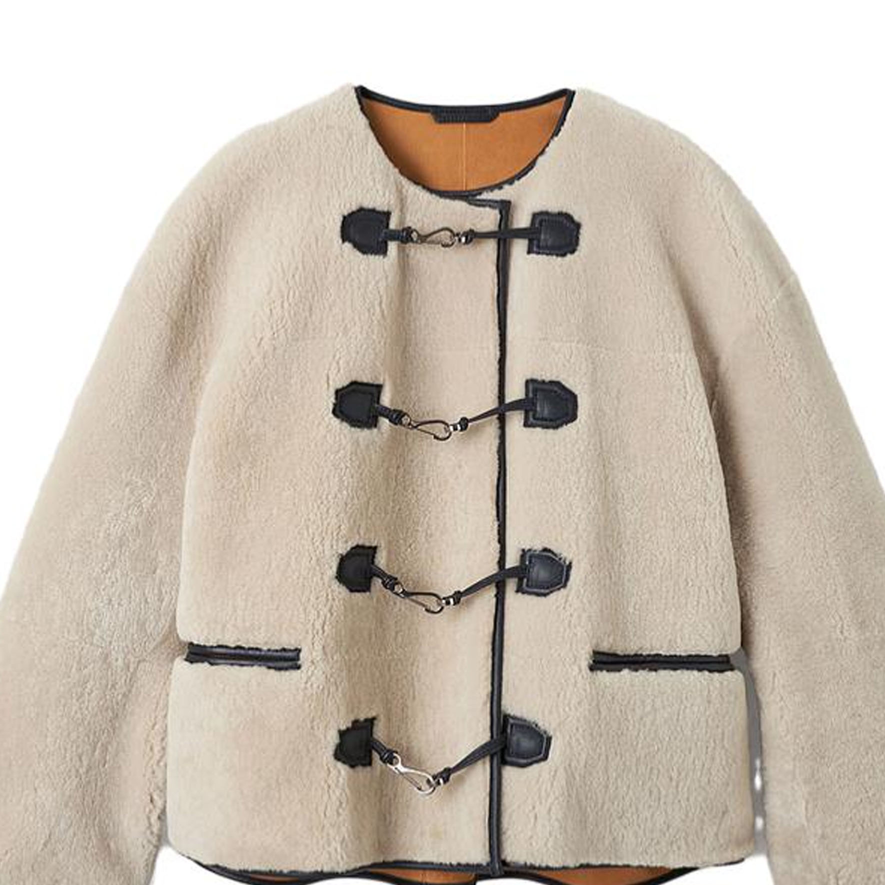 Purchase (W) TOTEME Shearling Hook Jaket Beige 214120604110