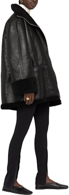 (W) TOTEME シアリング オーバーサイズ ジャケット ブラック 204101701200 Purchase (W) TOTEME シアリング オーバーサイズ ジャケット ブラック 204101701200