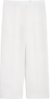 (Women) TOTEME Slim-Fit Casual Cropped Pants Cream White - 2024 Early Fall 243WRB4511FB0065059 (Women) TOTEME Slim-Fit Casual Cropped Pants Cream White - 2024 Early Fall 243WRB4511FB0065059