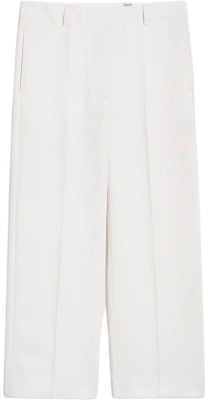 (W) TOTEME Slim-Fit Casual Cropped Pants Krim Putih - Awal Musim Luruh 2024 243WRB4511FB0065059 Order (W) TOTEME Slim-Fit Casual Cropped Pants Krim Putih - Awal Musim Luruh 2024 243WRB4511FB0065059