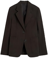 (Women) TOTEME Slim-Fit Long Sleeve Blazer in Dark Coffee Brown. 241WRZ1048FB0171040 (Women) TOTEME Slim-Fit Long Sleeve Blazer in Dark Coffee Brown. 241WRZ1048FB0171040