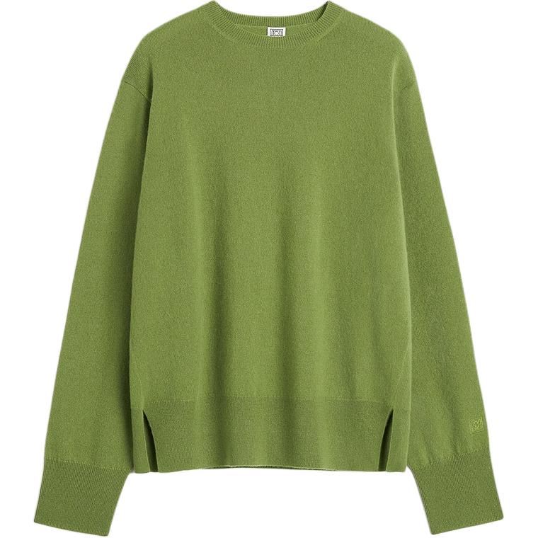 Order (W) TOTEME 柔软羊绒长袖上衣 月桂绿色 FW24 242WRT1734YA0016191