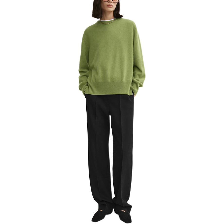 Lookbook (W) TOTEME 柔软羊绒长袖上衣 月桂绿色 FW24 242WRT1734YA0016191