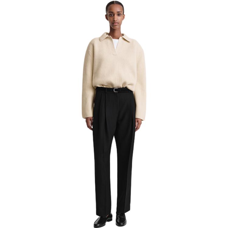 Lookbook (W) TOTEME 純色Polo針織毛衣 麦加迷亚色 234WRTWTP034YA0004070