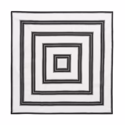 (Women) TOTEME Striped Cotton Mulberry Silk Scarf - White 242WSC2237FB0177001