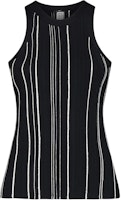 (Women) TOTEME Striped Sleeveless Fitted Tank Top Black 242WRT2292YA0044001 (Women) TOTEME Striped Sleeveless Fitted Tank Top Black 242WRT2292YA0044001