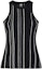 Order (W) TOTEME Tank Top Hitam Bergaris Tanpa Lengan Fesyenerlengan Slim Fit. 242WRT2292YA0044001