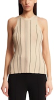 (Women) TOTEME Striped Sleeveless Tank Top Beige 242WRT2292YA0044125 (Women) TOTEME Striped Sleeveless Tank Top Beige 242WRT2292YA0044125