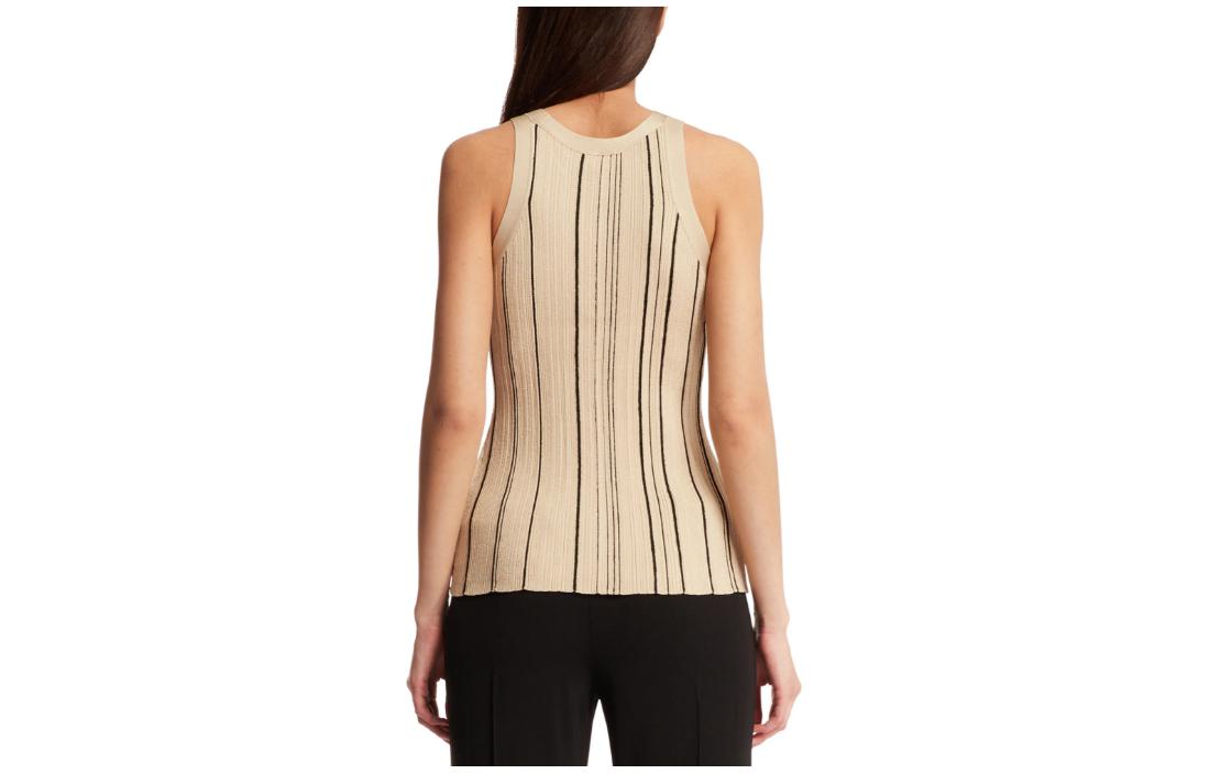 Lookbook (W) TOTEME Baju Tanpa Lengan Berjalur Beige 242WRT2292YA0044125