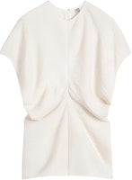 (Women) TOTEME Textured Crinkle Short Sleeve T-Shirt Cream 2024 Early Fall. 243WRT0331FB0199055 (Women) TOTEME Textured Crinkle Short Sleeve T-Shirt Cream 2024 Early Fall. 243WRT0331FB0199055