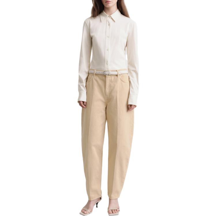 Lookbook (W) TOTEME 洗淺米色寬管錐形棉質牛仔褲 2332037748870