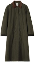 (Women) TOTEME Waxed Cotton Longline Jacket Forest Green A-Line Coat. 214101731697 (Women) TOTEME Waxed Cotton Longline Jacket Forest Green A-Line Coat. 214101731697