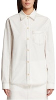 (Women) TOTEME White Long-Sleeve Button-Up Collared Shirt. 243WRT0341FB0104047 (Women) TOTEME White Long-Sleeve Button-Up Collared Shirt. 243WRT0341FB0104047
