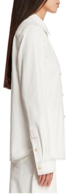 (W) TOTEME 白色長袖扣式襯衫長袖襯衫 243WRT0341FB0104047 Shop (W) TOTEME 白色長袖扣式襯衫長袖襯衫 243WRT0341FB0104047