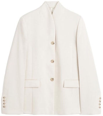 (W) TOTEME 白色单排扣长袖西装休闲衬衫. 241WRZ1063FB0065007 Order (W) TOTEME 白色单排扣长袖西装休闲衬衫. 241WRZ1063FB0065007